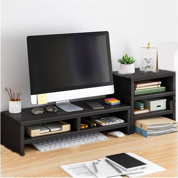 UniShop Desk Organizer 2 Tier Storage Bookshelf Rack Computer Monitor Riser for Home & Office Laptop Stand