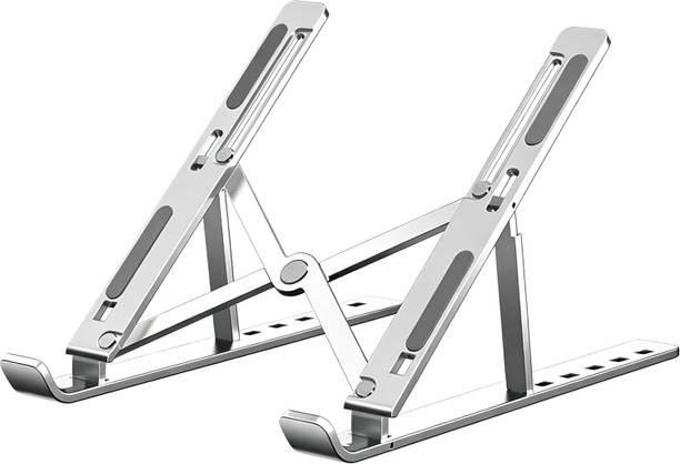 spincart Aluminium Laptop Stand, Adjustable 7 Angles, Foldable Riser for 10-15.6" Aluminium Laptop Stand with Adjustable Height Compatible with Universal Laptops