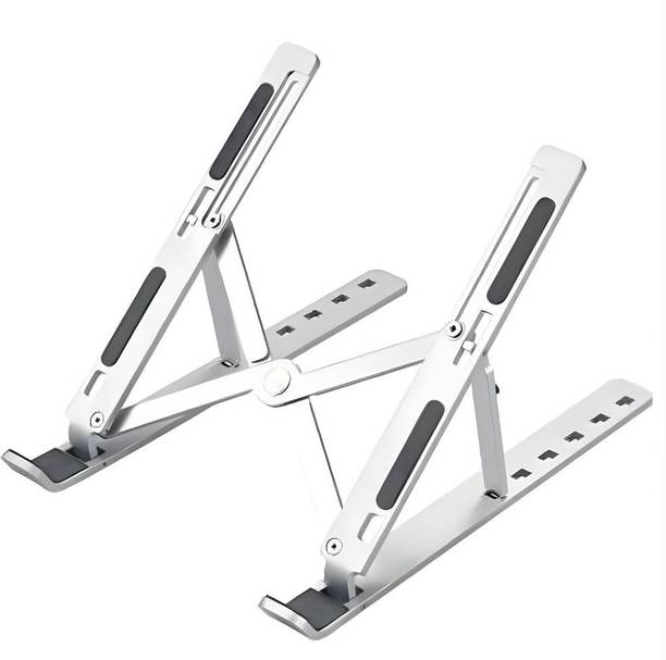 Iconic Retail AirFlow Pro Laptop Stand – Foldable, Lightweight & Heat-Dissipating Laptop Stand_012 Aluminium Floor and Desk Stand Rotatable Laptop Stand with Adjustable Height Compatible with Universal Laptops