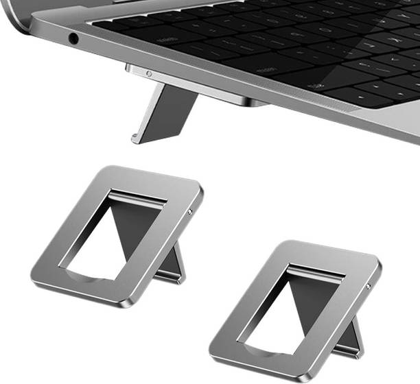 UNIQUE STORE NEW Mini Premium Metal Folding Portable Laptop Stand Non-Slip Base Steel Rotatable Laptop Stand with Adjustable Height Compatible with 26 - 35 cm, 36 - 39cm, 40 - 44cm, Universal Laptops