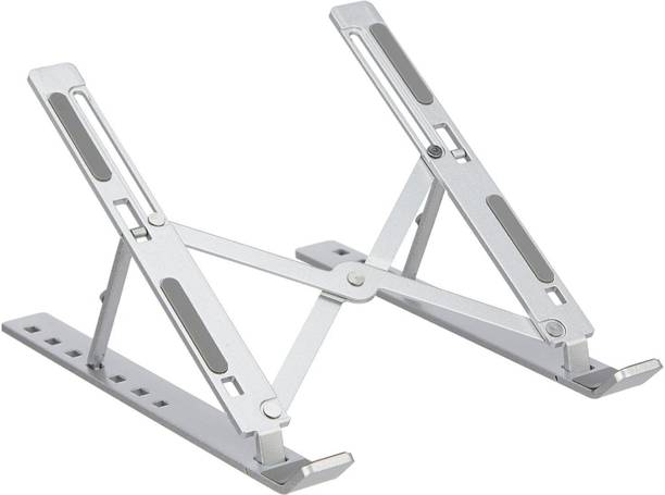 ZIRAK Premium Laptop Stand for Desk with Strong X-Frame Support Tabletop Laptop Stand, 7 angle Ergonomic Adjustable & Ventilated Riser Holder Iron Rotatable Laptop Stand with Adjustable Height Compatible with Universal Laptops