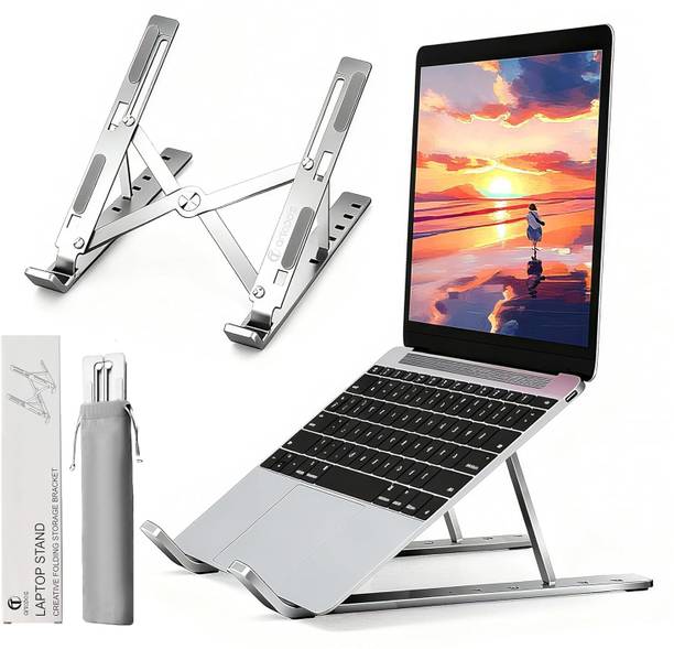 LapGrab Laptop Stand laptop Stand-4 Aluminium Floor and Desk Stand Rotatable Laptop Stand with Adjustable Height Compatible with Universal Laptops