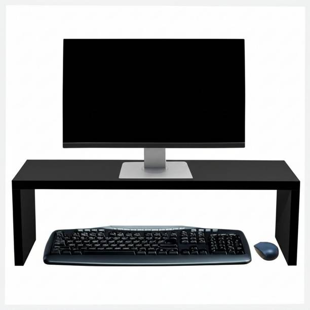 UniShop monitor riser Wooden Monitor Stand Riser with Storage Shelf (60 x 20 x 20 cm) Wooden Desk Stand Laptop Stand Compatible with Universal Laptops