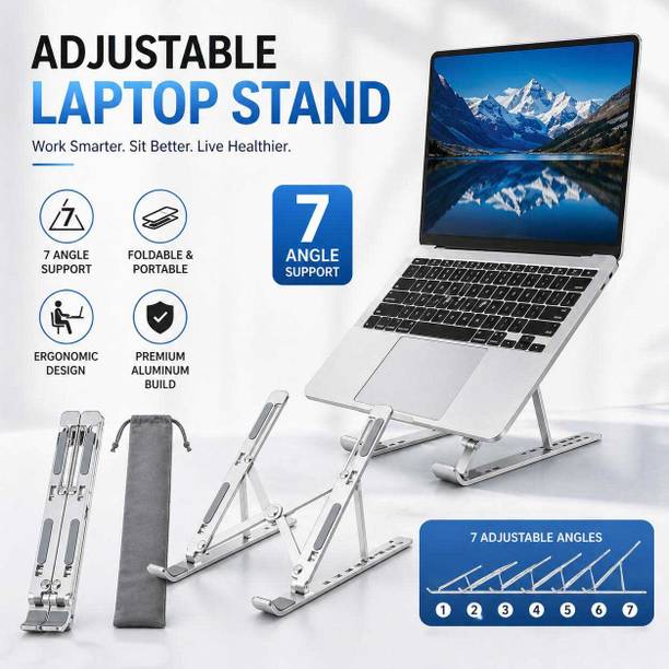 VS SHOP HUB Laptop Stand 532 Aluminium Rotatable Laptop Stand with Adjustable Height Compatible with Universal Laptops