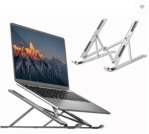 ZAXART Adjustable Laptop Stand Ventilated Portable Foldable with MacBook Hp (Silver) 7 Angles Adjustable Foldable Compatible All Other Notebook Laptop Stand Laptop Stand