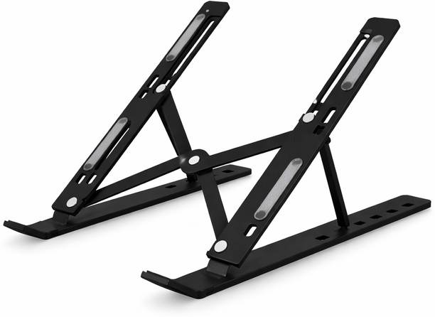 ANSHAURA Heavy Duty Foldable Laptop Stand with Multi-Angle Height Adjustment AN-LAPTOPSTAND-01 Aluminium Desk Stand Laptop Stand with Adjustable Height Compatible with Universal Laptops
