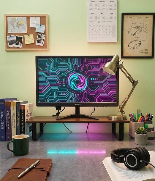 NP HANDICRAFTS Wooden Monitor Stand Riser – MDF Stand for Desktop Table – Non-Slip Shelf WD_IRN_PATRI_01 Wooden Laptop Stand Compatible with 40 - 44cm Laptops
