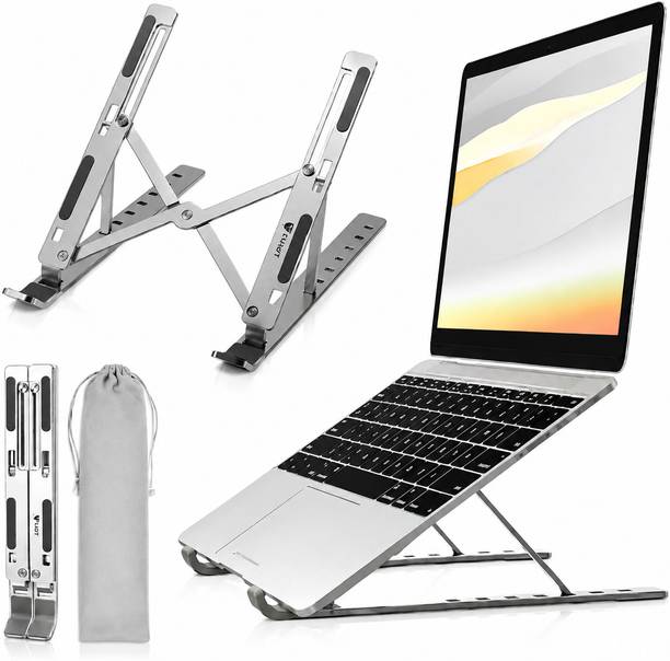 Nexora 7 Angles Foldable Adjustable Portable Laptop Stand 7 Angles Adjustable Foldable Compatible All Other Laptop Notebook Aluminium Laptop Stand with Adjustable Height Compatible with 26 - 35 cm, 36 - 39cm, Universal Laptops