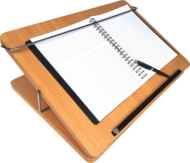 Novelty Store Solid Compartments Wooden Material Foldabel, Height Adjustable, Comfotable Writing/Sketching/Drawing Table/Laptop Stand/Table Top Wooden-Light-12 x 16 Wooden Desk Stand Rotatable Laptop Stand with Adjustable Height Compatible with Universal Laptops