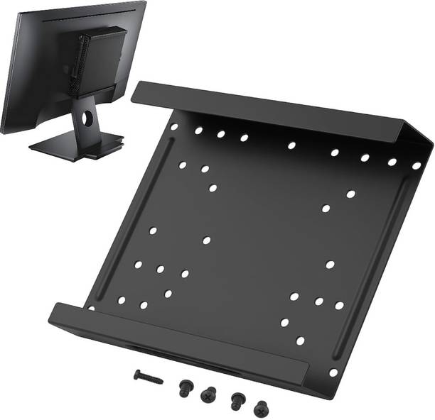 XIKKART Universal Tiny Desktop PC Stand Compact CPU Holder for Monitors, Under Desk and Mounting Bracket Metal Frame Computer Cabinet Stand for Home, Office, Study Use Aluminium Laptop Stand Compatible with Universal Laptops