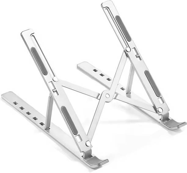 Provo Aluminium Laptop Stand Adjustable, Computer Stand, Portable Aluminium Floor and Desk Stand Rotatable Laptop Stand with Adjustable Height Compatible with Universal Laptops