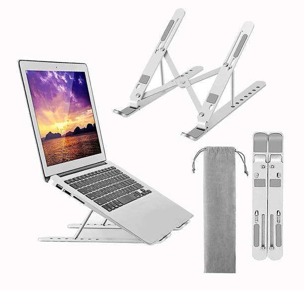 Grafton ALUMINIUM LAPTOP STAND Floor -Desktop Laptop Stand_164 Aluminium Floor and Desk Stand Laptop Stand with Adjustable Height Compatible with Universal Laptops