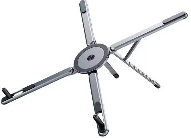 Auslese Foldable Aluminium Laptop Stand for Tablet Adjustable Holder Aus-001 Aluminium Laptop Stand with Adjustable Height Compatible with Universal Laptops