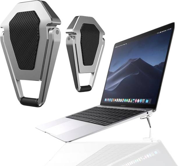 ZIRAK Mini Premium Metal Folding Laptop Stand | Portable Laptop Stand | Non Slip Base Tabletop Risers for 10-17 Inch Iron Desk Stand Laptop Stand Compatible with Universal Laptops