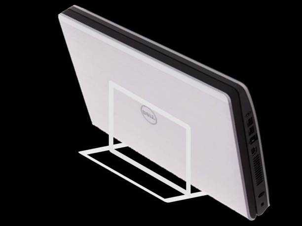 Ashani Creations Laptop Stand Vertical Laptop Holder Multiple Storage Rack Holder Tabletop Stand Arylic Laptop Stand Plastic Desk Stand Laptop Stand Compatible with 26 - 35 cm Laptops