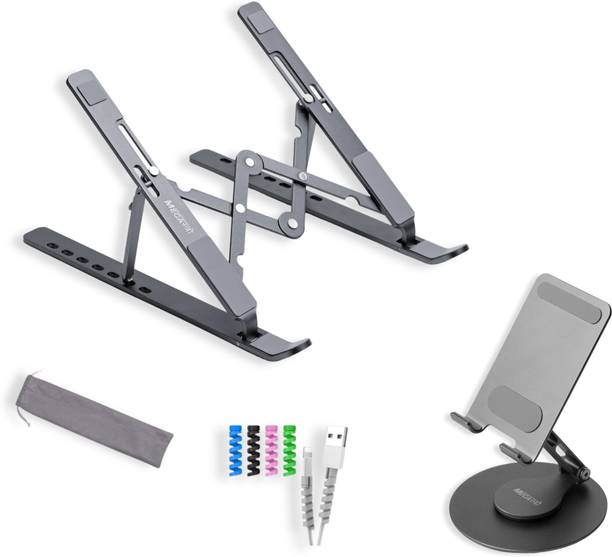 MegaStro Pro-Edition Laptop Stand and MVPmini Mobile Stand Compatible with All Brands and Sizes 6-17.3 [with Pouch] [with Wire Protectors] Laptop Stand