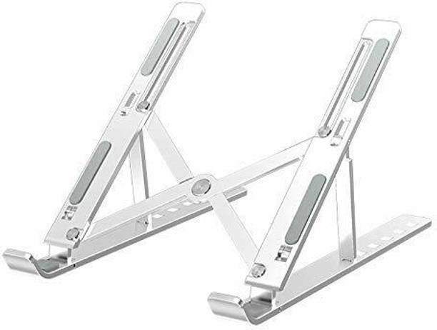 SHUBHH Laptop Stand/Laptop Holder Riser/Computer Tablet Stand 6 Angles Adjustable Aluminum Ergonomic Foldable Portable Desktop Holder Compatible with & All Other Notebook Laptop Stand