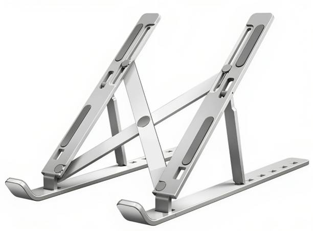 Henture Aluminum Laptop Stand for Laptop, Mac, Tab, and Mobile, Fold-Up, Adjustable Aluminium Floor and Desk Stand Laptop Stand with Adjustable Height Compatible with Universal Laptops