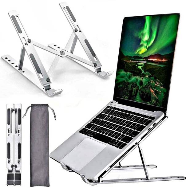 Sydney LAPTOP 3455 Aluminium Floor and Desk Stand Laptop Stand with Adjustable Height Compatible with Universal Laptops