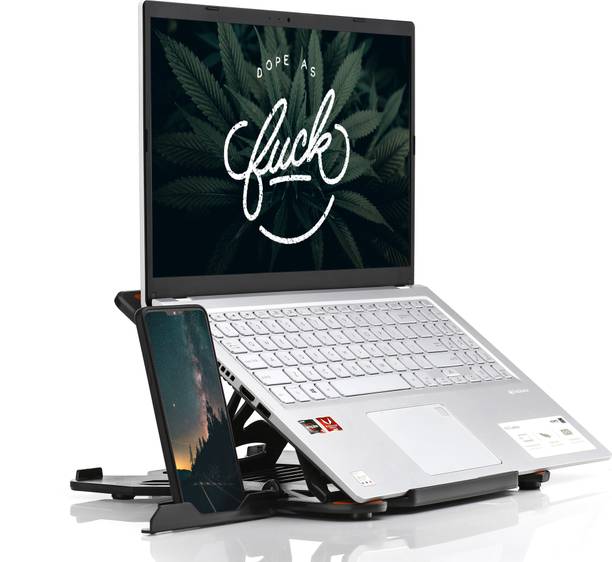 STRIFF Laptop Stand Adjustable Laptop Computer Stand Multi-Angle Stand Phone Stand Portable Foldable Laptop Riser Notebook Holder Stand Compatible for 9 to 15.6” Laptops Black(Black) Laptop Stand