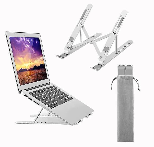 Newcastle ALUMINIUM LAPTOP STAND Floor -Desktop Laptop Stand_180 Aluminium Floor and Desk Stand Laptop Stand with Adjustable Height Compatible with Universal Laptops