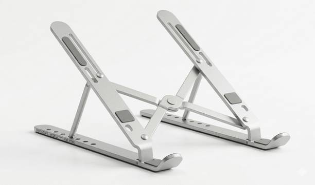 DZPRO UltraHold Metal Laptop Stand Premium Metallic Laptop Holder with 7-Level Height Adjustment Aluminium Desk Stand Rotatable Laptop Stand with Adjustable Height Compatible with Universal Laptops