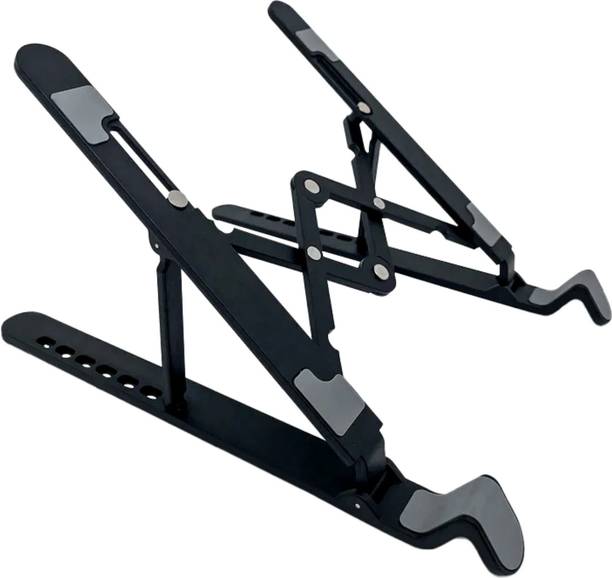 zebion 7 Angles Adjustable Foldable Compatible All Other Notebook Plastic Floor and Desk Stand Rotatable Laptop Stand with Adjustable Height Compatible with Universal Laptops