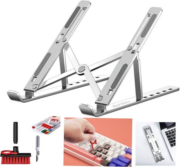 Buyab factory Foldable Portable Laptop Stand with Free 5-in-1 Cleaning Brush for Keyboard Laptop Stand with Free 5-in-1 Multi-Function Cleaning Brush for Keyboard Laptop Stand