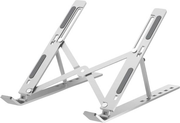 RkshoppingzonE AKM-L stand-997 Foldable Compatible All Other laptop Stand-997 Aluminium Rotatable Laptop Stand with Adjustable Height Compatible with Universal Laptops