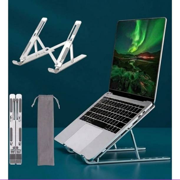 HB ENTERPRISE Laptop Aluminium Stand_81 Aluminium Rotatable Laptop Stand with Adjustable Height Compatible with Universal Laptops
