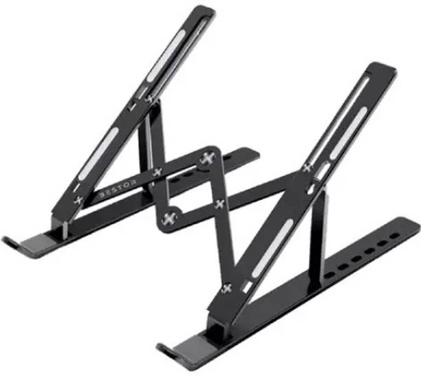 BRICKHEAD BLACK LAPTOP STAND Aluminum Alloy Adjustable, Portable, Foldable, Ergonomic, Tablet Laptop Stand_01 Laptop Stand