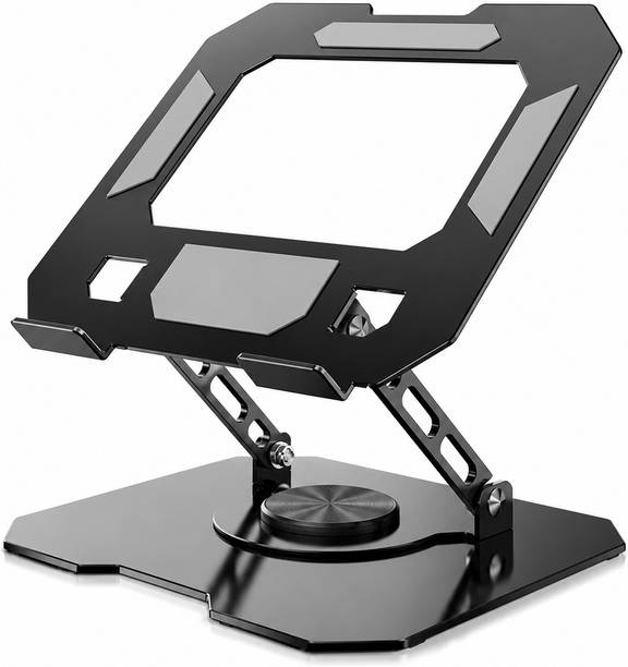 StealODeal LPS03BK-ROTATE Laptop Stand Laptop Stand 360 Rotation, Made with Premium Stainless Steel Desk Stand Rotatable Laptop Stand with Adjustable Height Compatible with Universal Laptops