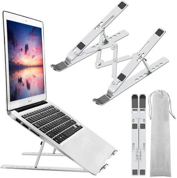 VS SHOP HUB Scratch Resistant 7 Angle Heights Aluminium Laptop Stand with Adjustable Height Compatible with Universal Laptops