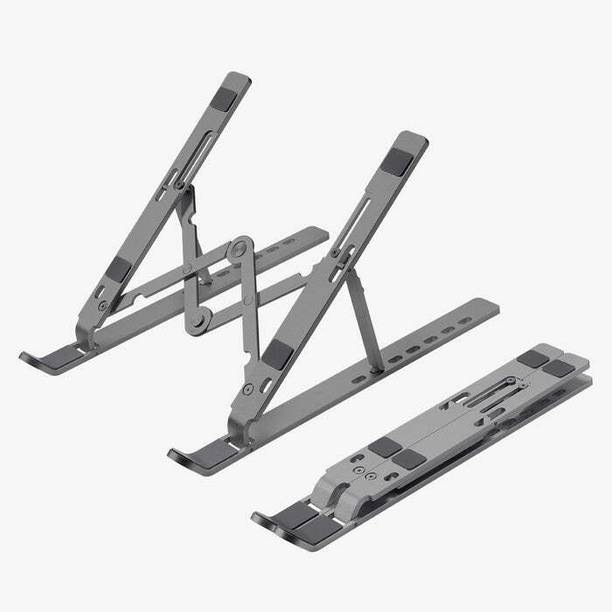 ZEBRONICS ZEB-NS2000 Aluminium Alloy Laptop Stand for 9-15.6 inch Laptops, Foldable (Silver) Laptop Stand