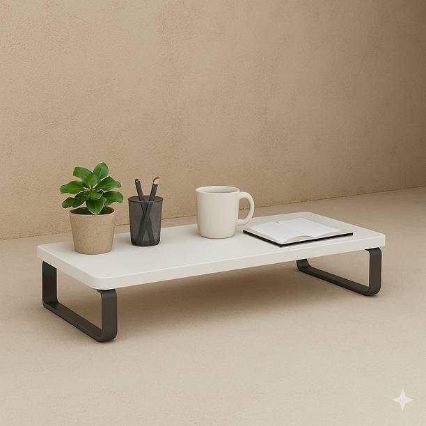 Dwhandicrafts monitor stand for desk wooden monitor riser computer screen stand Wooden Monitor Stand Riser for Desk | Computer Screen Stand with Metal Legs | Wooden Desk Stand Laptop Stand Compatible with 40 - 44cm Laptops