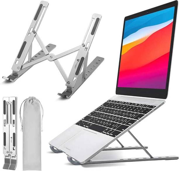 elitestorezz 003 Aluminium Floor and Desk Stand Laptop Stand with Adjustable Height Compatible with Universal Laptops