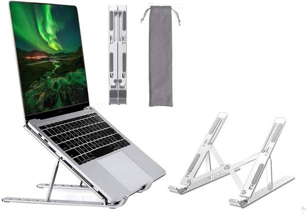 Koccido Koccido dhfc Aluminium Floor and Desk Stand Laptop Stand with Adjustable Height Compatible with Universal Laptops
