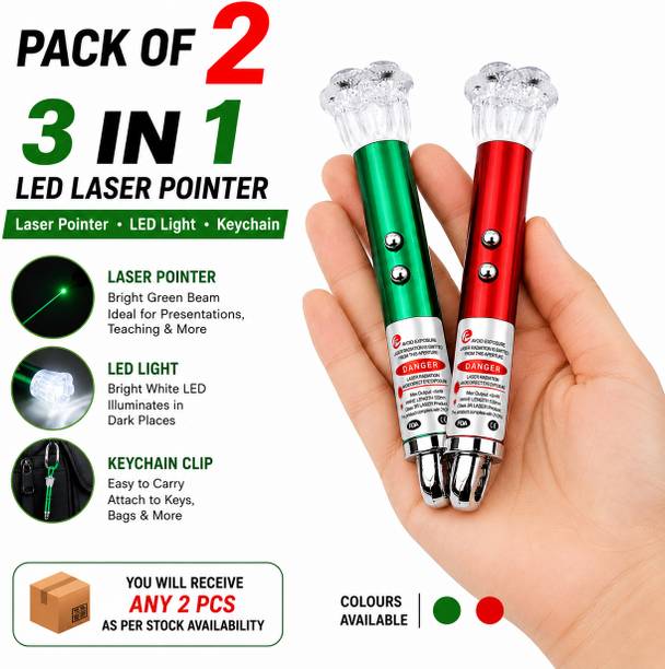 IVY RETAIL 3 in 1 LED Laser Light Keychain (Pack of 2) - Laser + Torch + Keychain