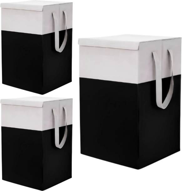 MRSAYON 75 L Grey Laundry Stool/Storage