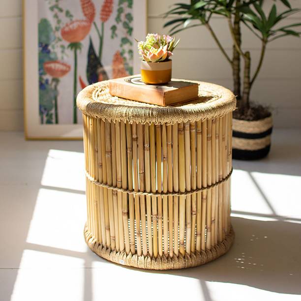 Yuvivaa 90 L Yellow Laundry Stool/Storage