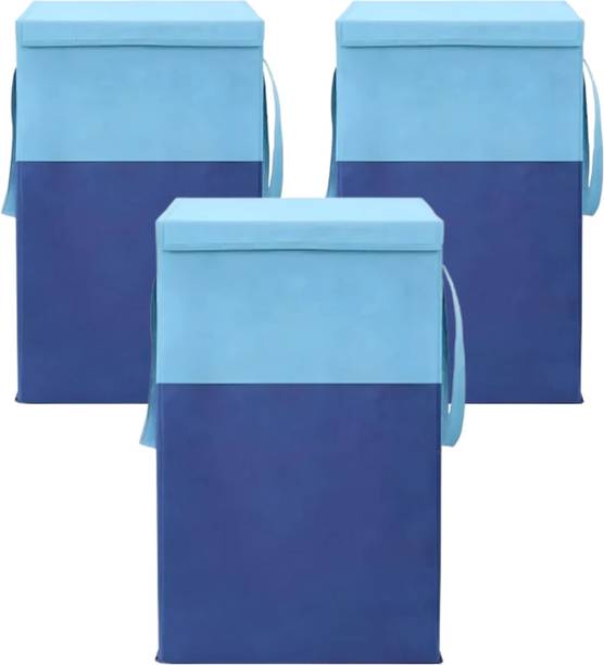 MRSAYON 75 L Blue Laundry Stool/Storage