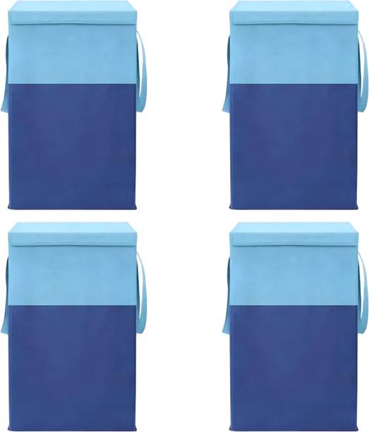 MRSAYON 75 L Blue Laundry Stool/Storage