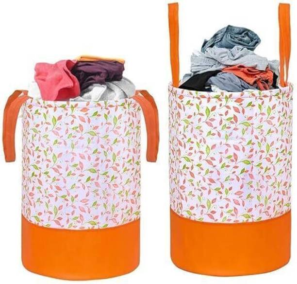 UMARENTERPRISES 45 L Orange Laundry Stool/Storage