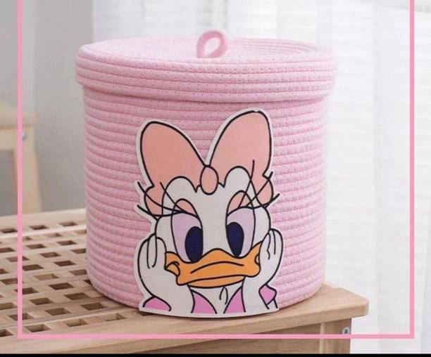Adorn 10 L Pink Laundry Stool/Storage