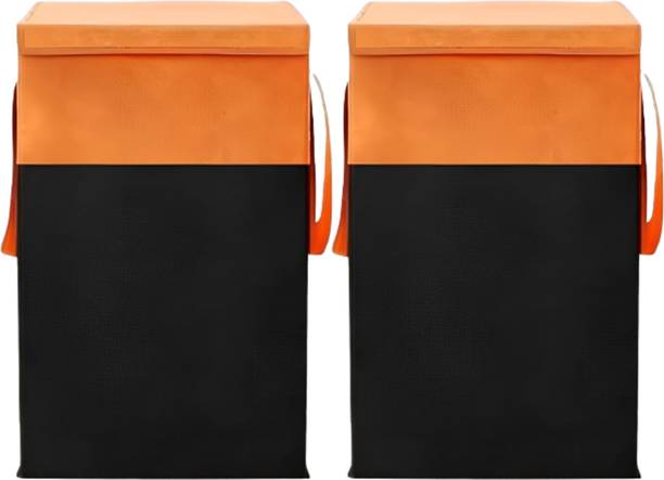 UMARENTERPRISES 75 L Orange Laundry Stool/Storage