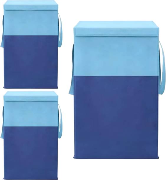 MRSAYON 75 L Blue Laundry Stool/Storage