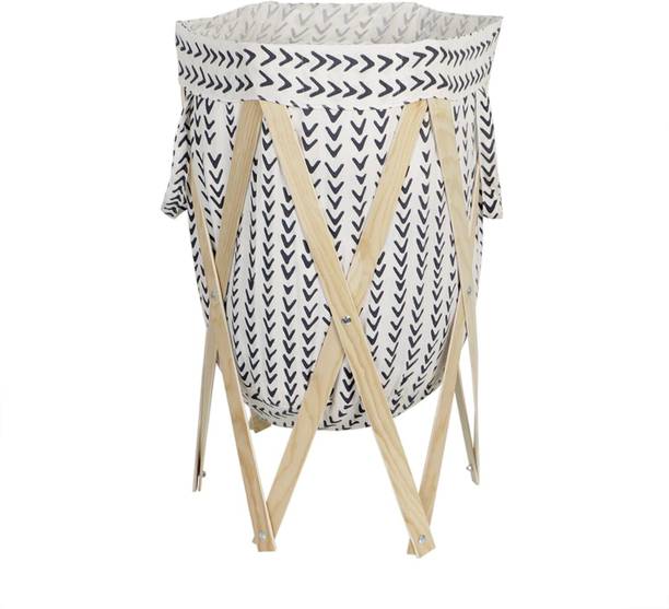 HOKiPO 70 L White Laundry Stool/Storage