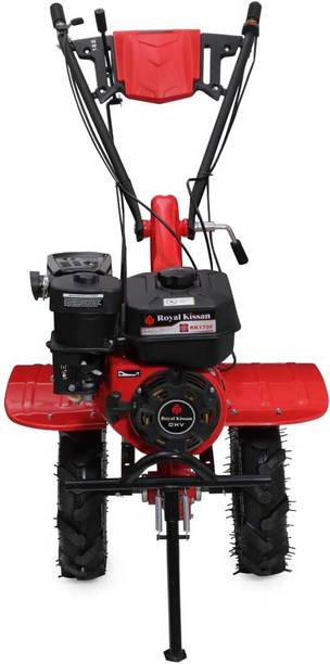 Royal Kissan Petrol Power Tiller| 4-Stroke 212CC 170F Engine Fuel Self Propelled Lawn Mower