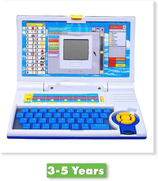 J K INTERNATIONAL Educational Laptop Computer Toy with Mouse for Kids Above 3 Years