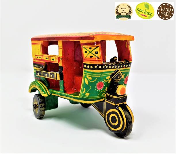 A And A Kreative The Indian Autorickshaw for Car/Home Decor - Wooden-Handmade-Non Toxic Colors